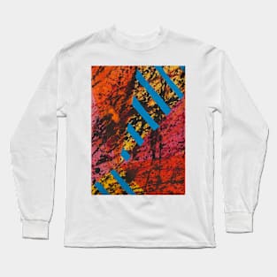 Corner Splatter # 8 Long Sleeve T-Shirt